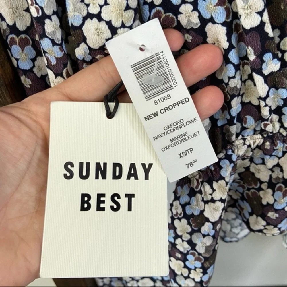 New Sunday Best Crop Blouse sz Small - Picture 4 of 5